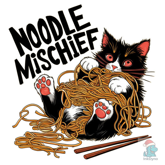 Cat Ramen T-Shirt Design - DTF Transfer