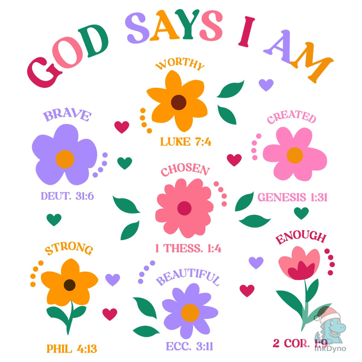 God Says I Am Flowers Christian