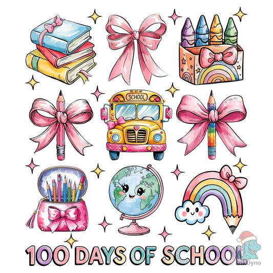 100 Days of School Rainbow Pencil - DTF Transfer