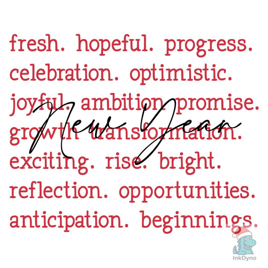New Year Words 2025 Design - DTF Transfer