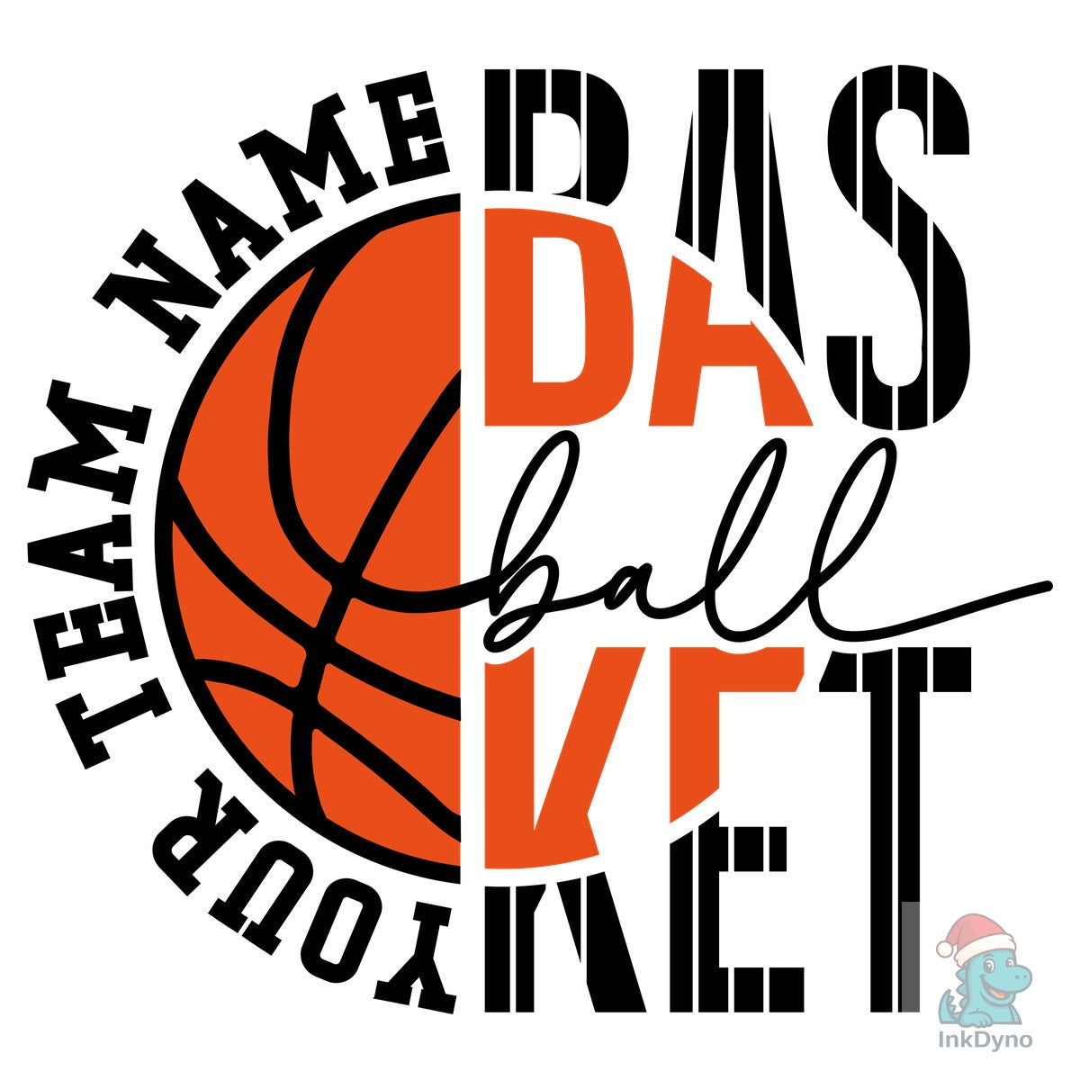 Split Basketball Monogram