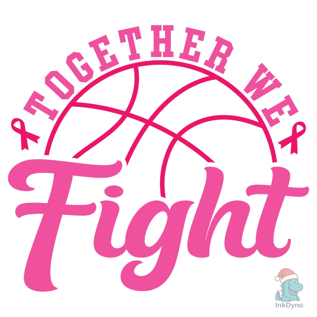 Together We Fight Basketball Pink Cancer