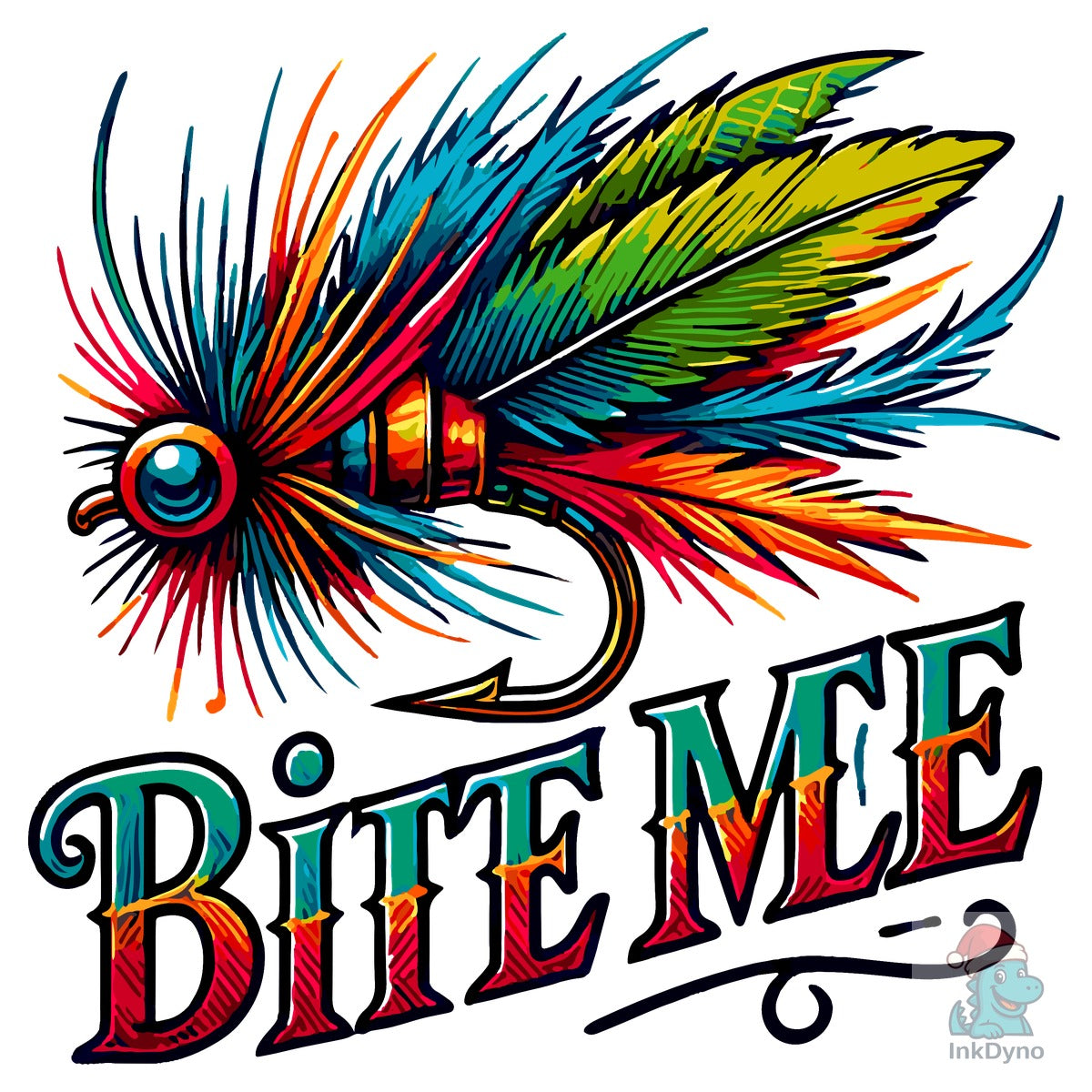 Bite Me Fishing Lure Graphic