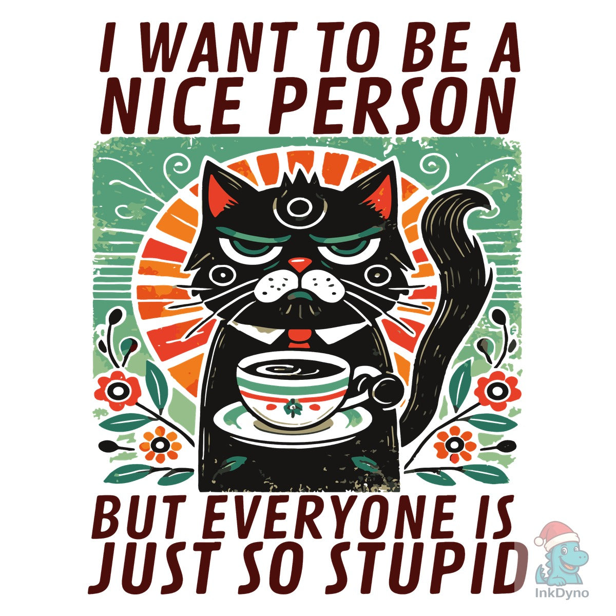 Grumpy Cat Coffee Lover Funny Cat