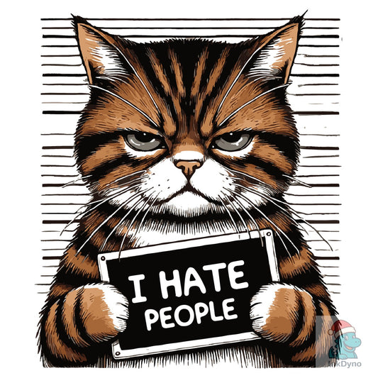 I Hate People Funny Cat Funny Mugs - DTF Transfer