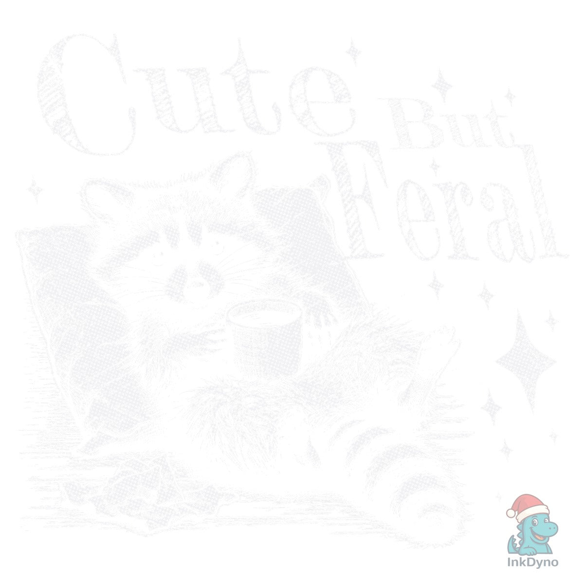 Cute but Feral Raccoon Coffee Shirt