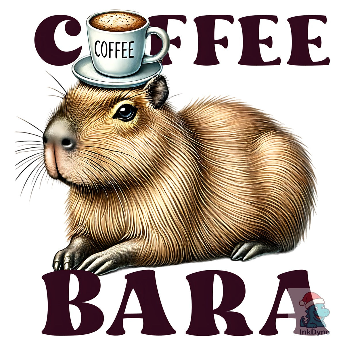 Coffee Capybara Funny Quote