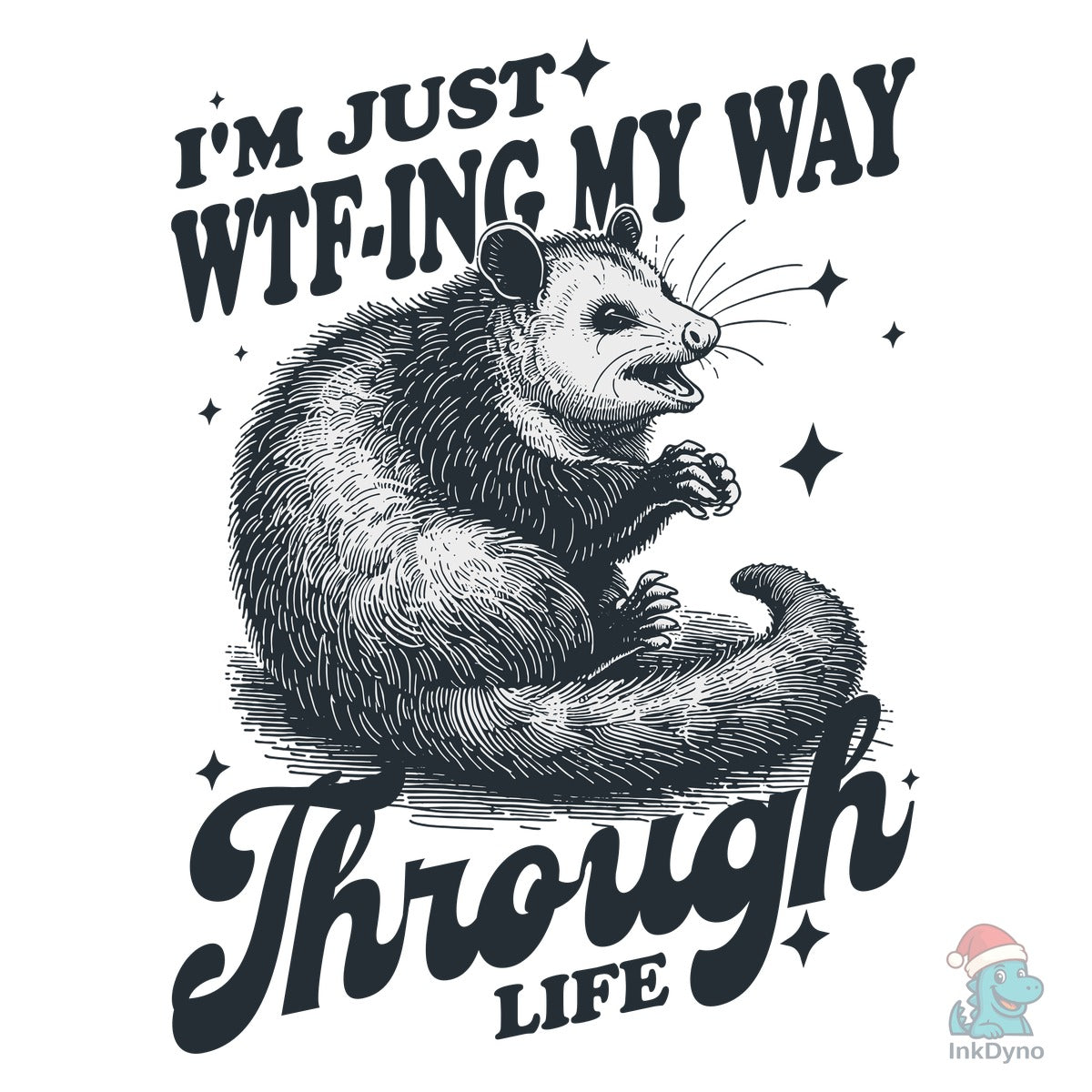 My Way Through Life Possum Retro Shirt