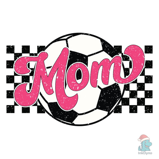 Soccer Mom Checkered Soccer Mama - DTF Transfer