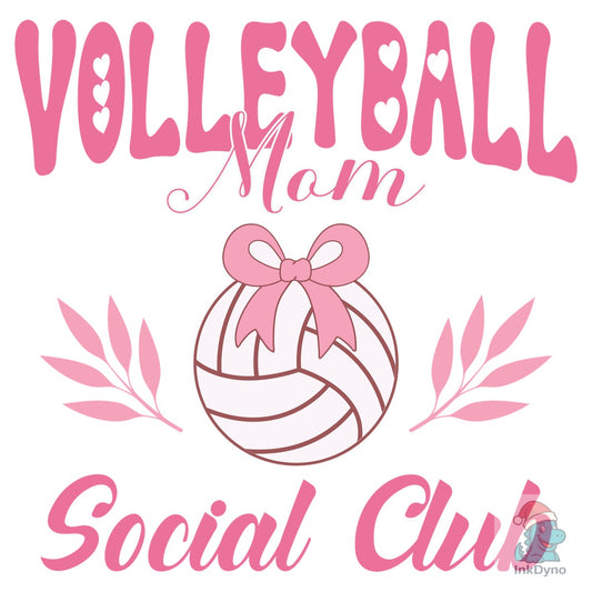 Coquette Volleyball Mom Pink - DTF Transfer