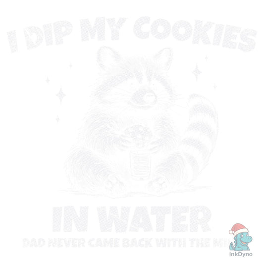 Raccoon Dip Cookie in Water Shirt - DTF Transfer