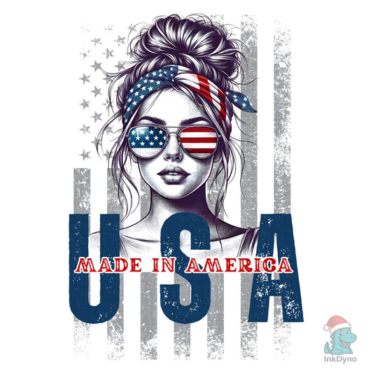 Made in America - Patriotic 4th of July Tee - DTF Transfer