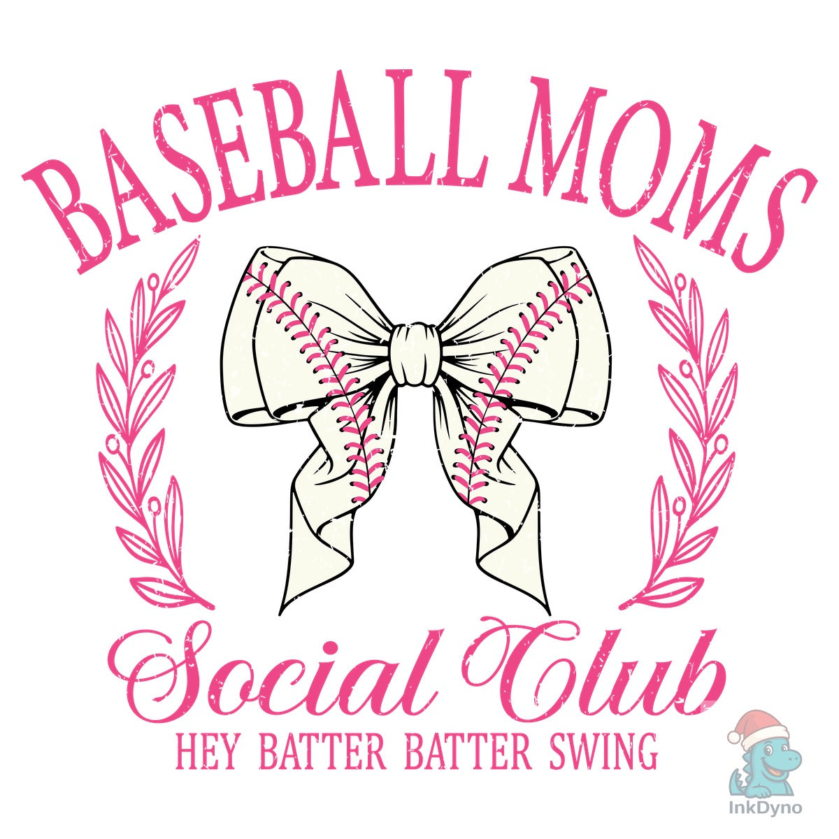 Baseball Moms Coquette Bow Heat