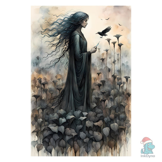 Dark Crow Fairy - DTF Transfer