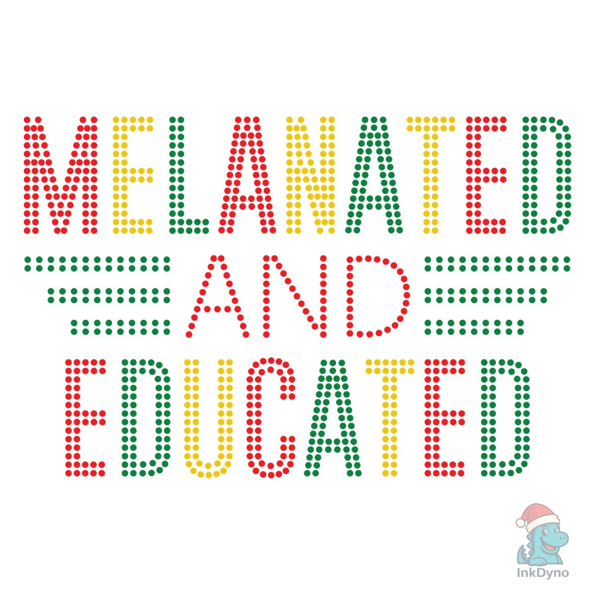 Melanated and Educated Rhinestone Design