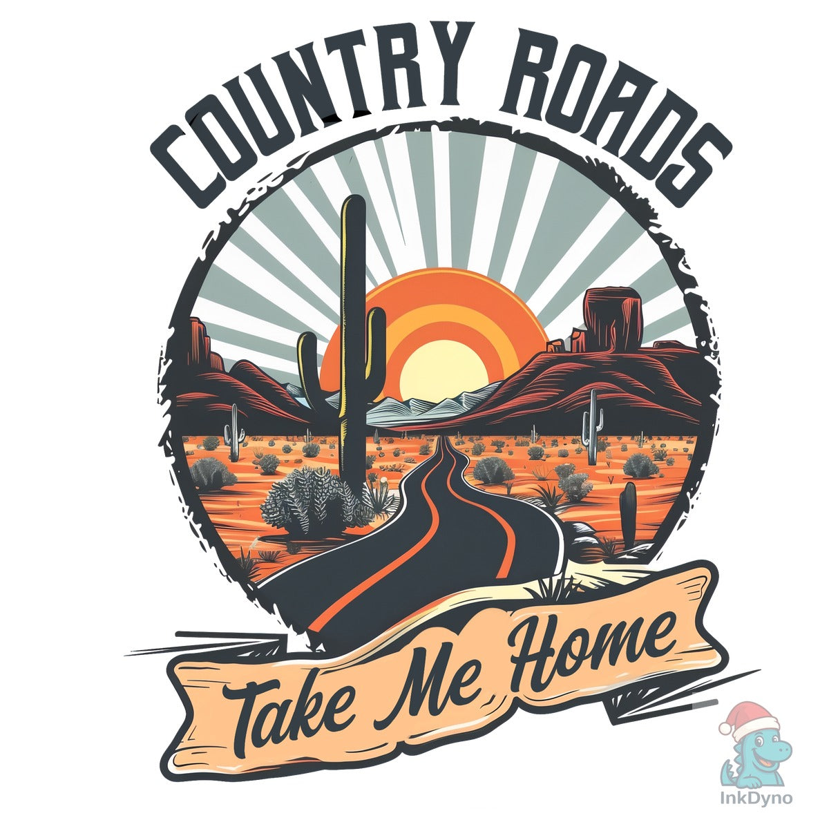 Country Roads Take Me Home Tshirt Design