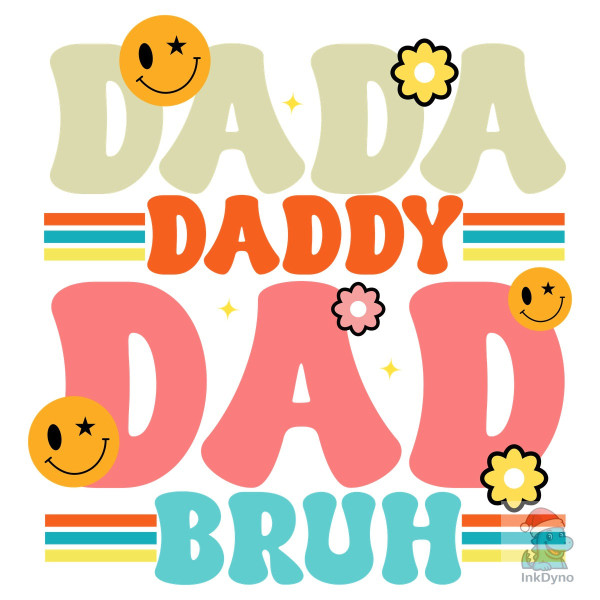 Dada Daddy Dad Bruh Retro Design