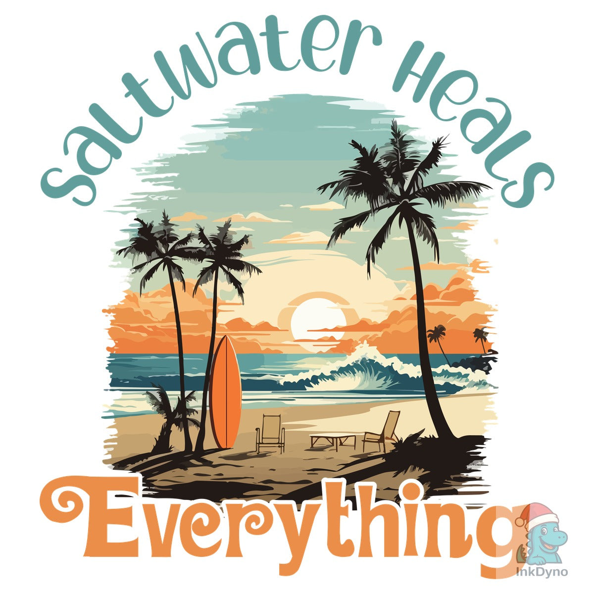 Summer Beach Vector Typography T-shirt.