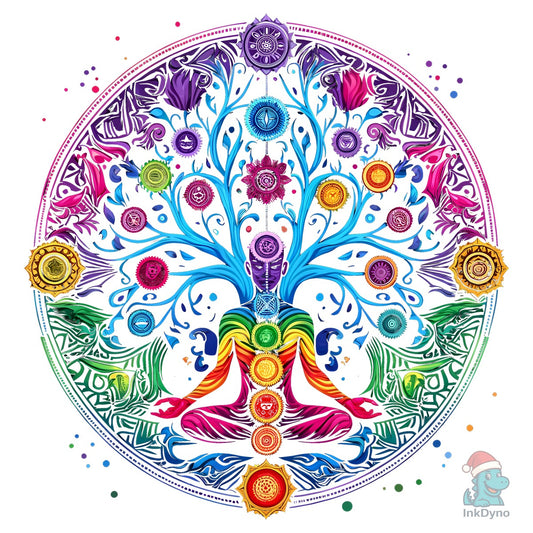Chakra Moon Phases Yoga Graphic - DTF Transfer