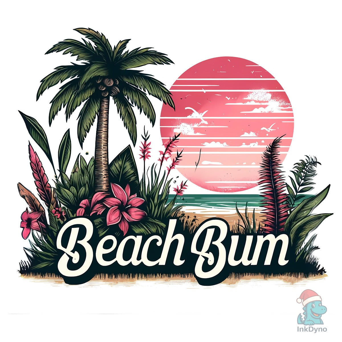 Retro Beach Bum Heat-Press