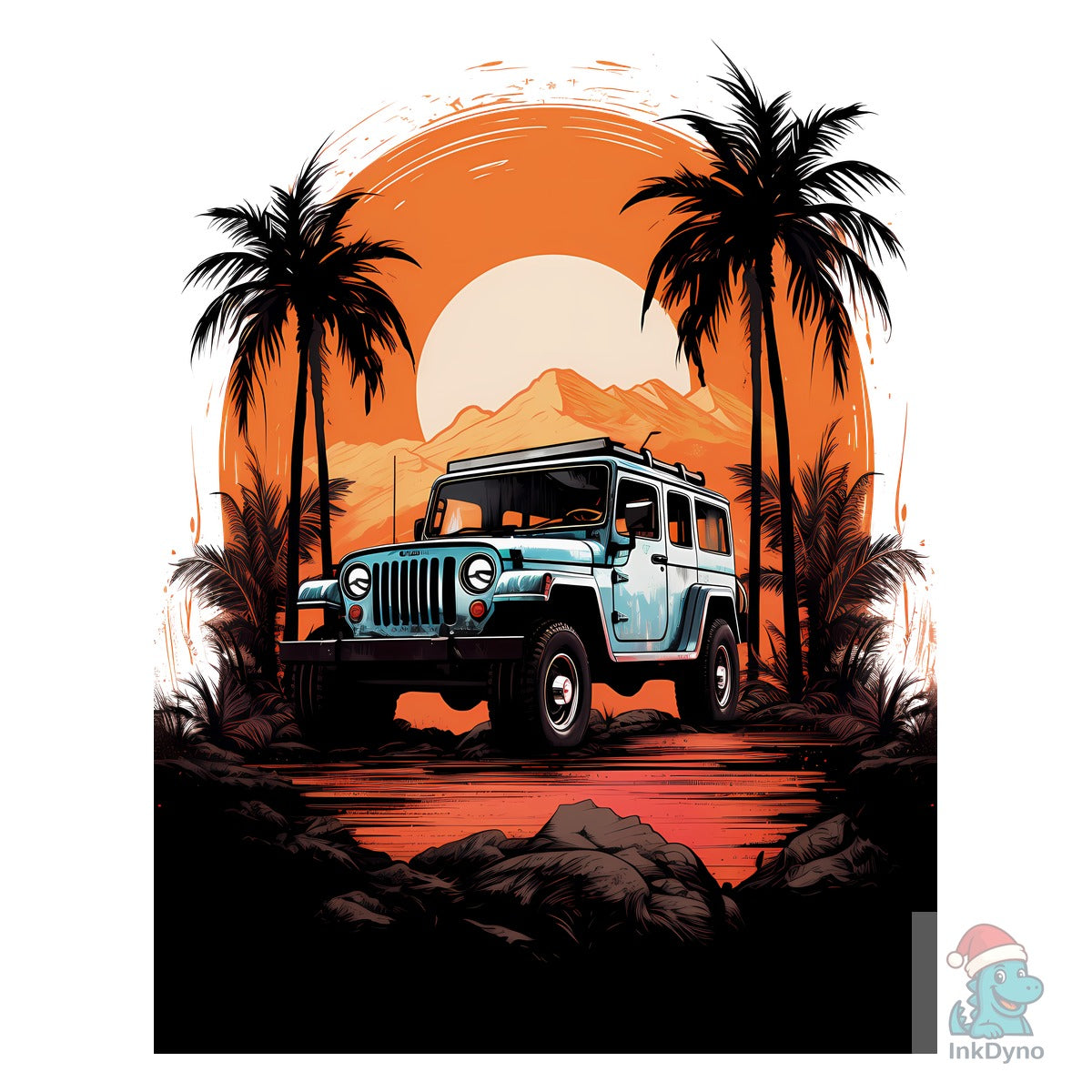 Tropical Car Sunset