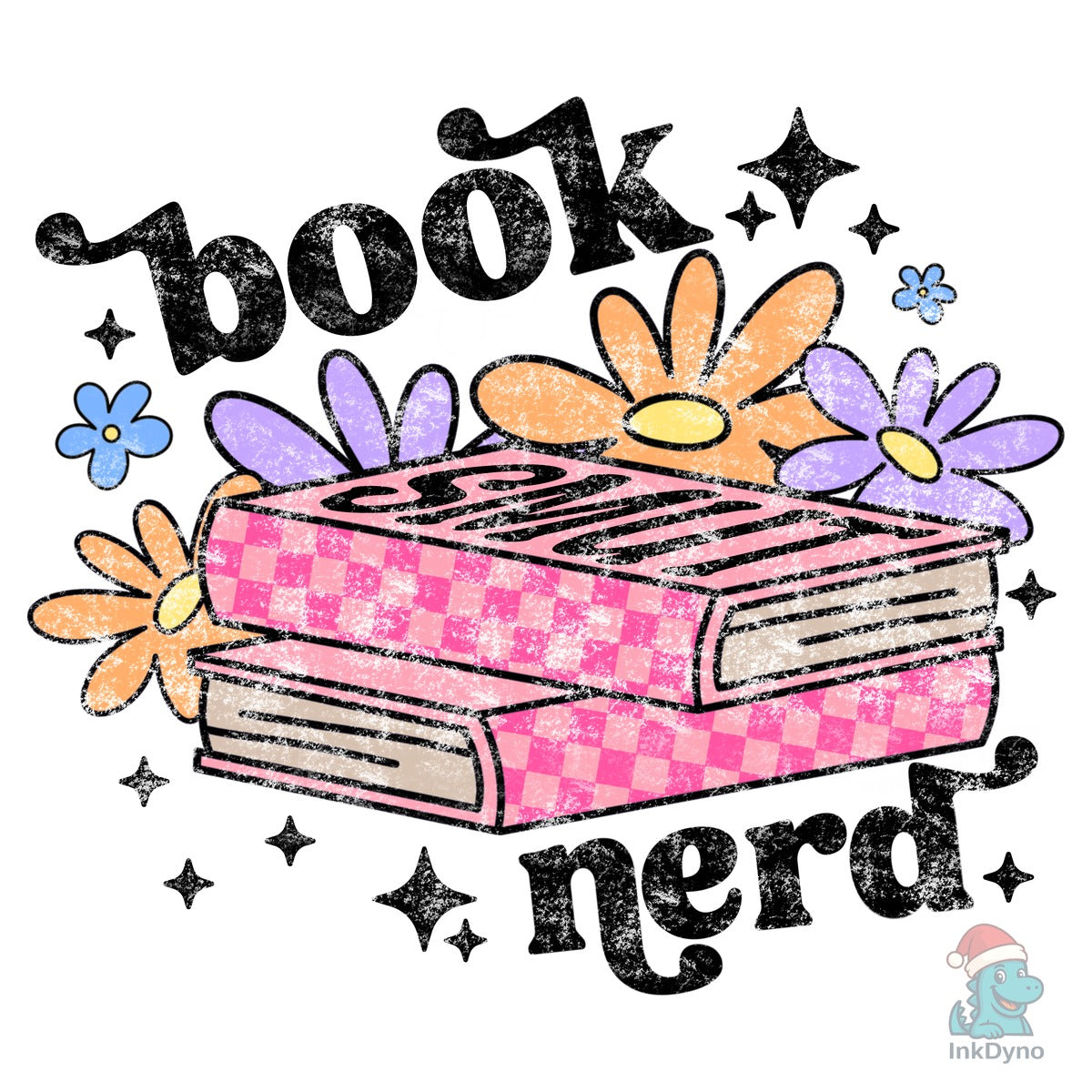 Book Nerd Distressed Sublimation