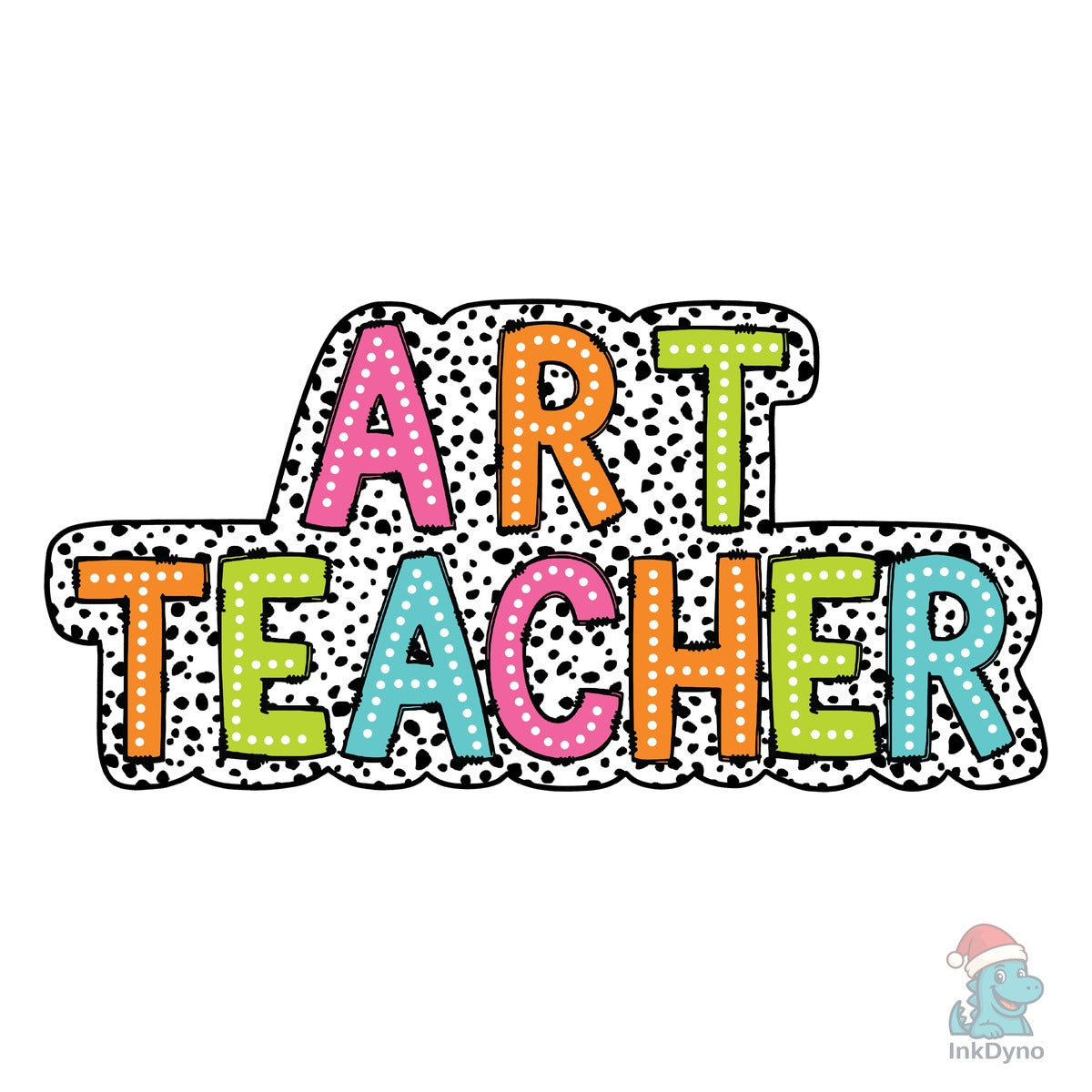 Art Teacher Dalmatian Dots Doodle