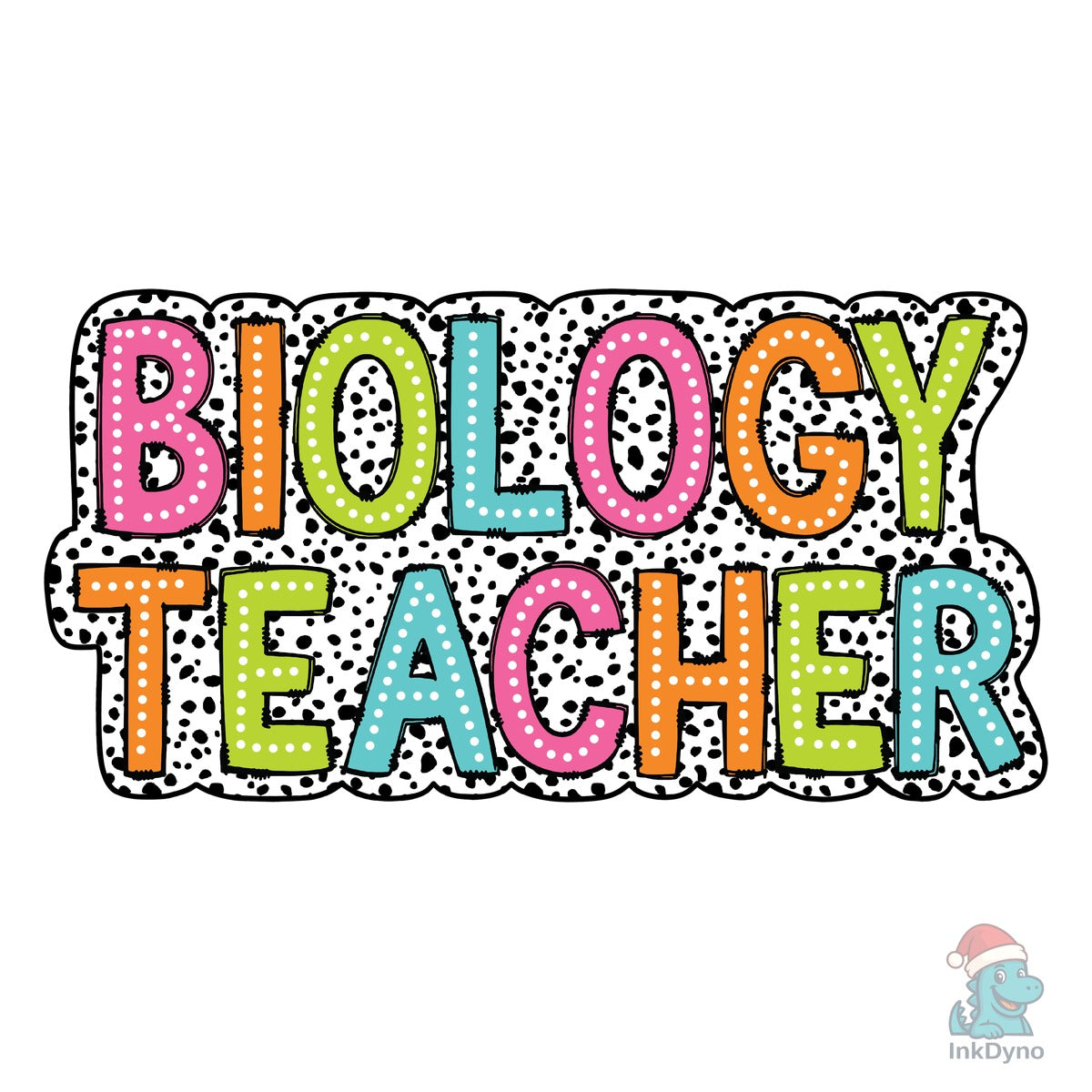 Biology Teacher Dalmatian Dot Doodle