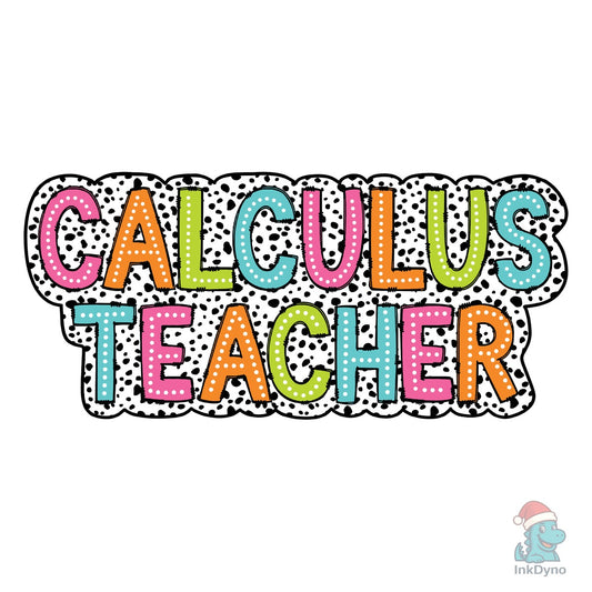 Calculus Teacher Dalmatian Dots - DTF Transfer