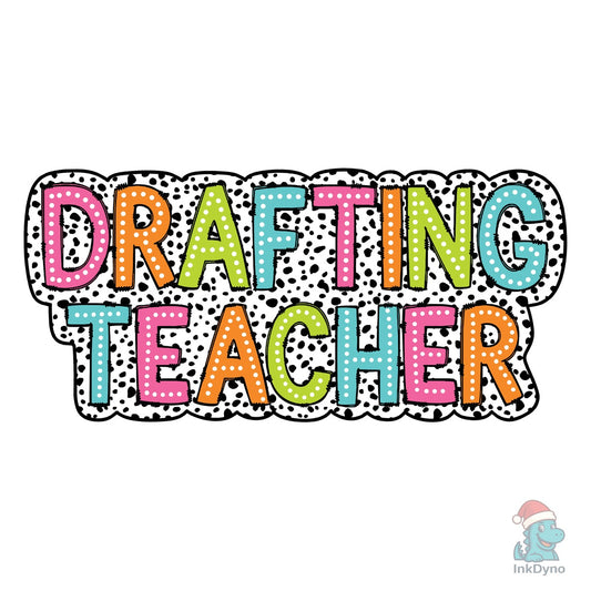 Drafting Teacher Dalmatian Dots - DTF Transfer