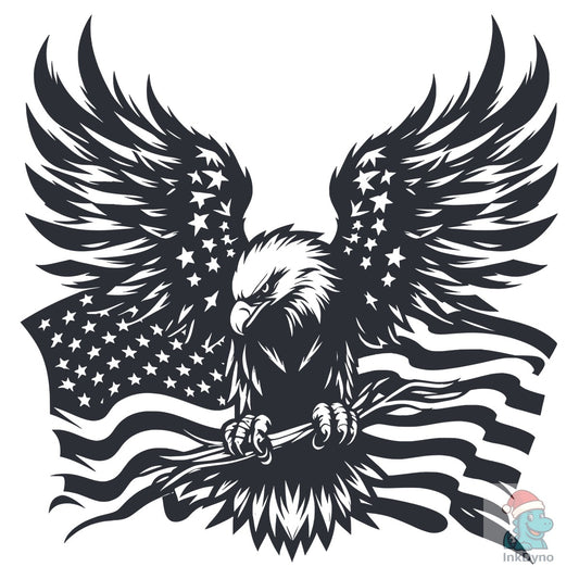 Patriotic Eagle Flag T-Shirt - DTF Transfer