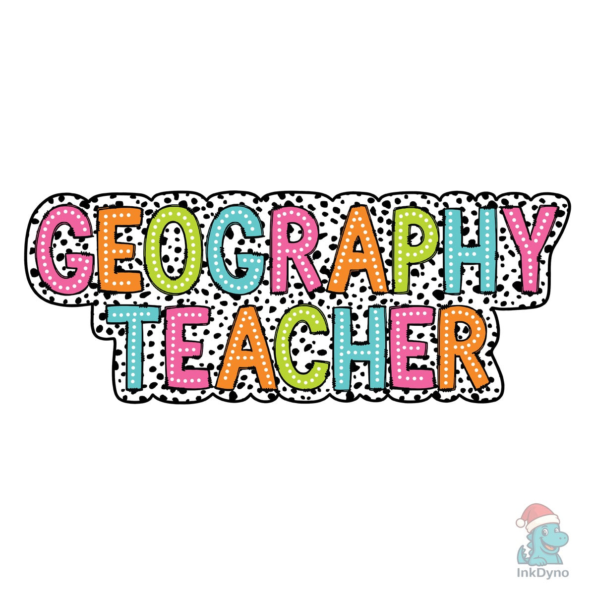 Geography Teacher Dalmatian Dots