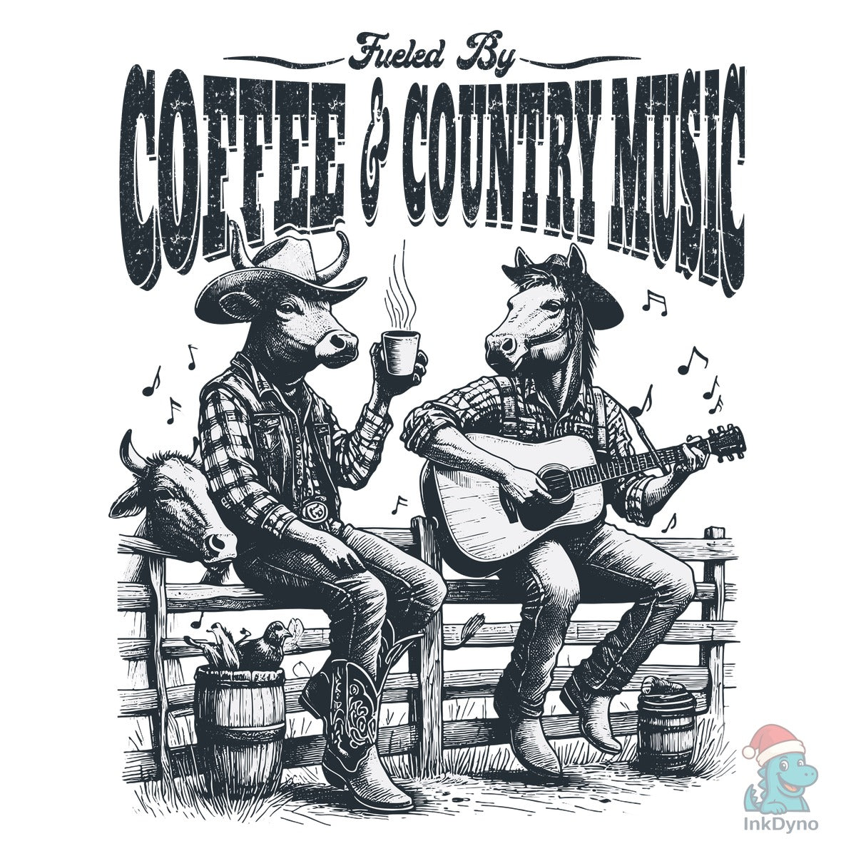 Fueled by Coffee and Country Music Cow