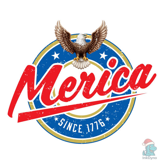 Merica Since 1776 Eagle Badge - DTF Transfer