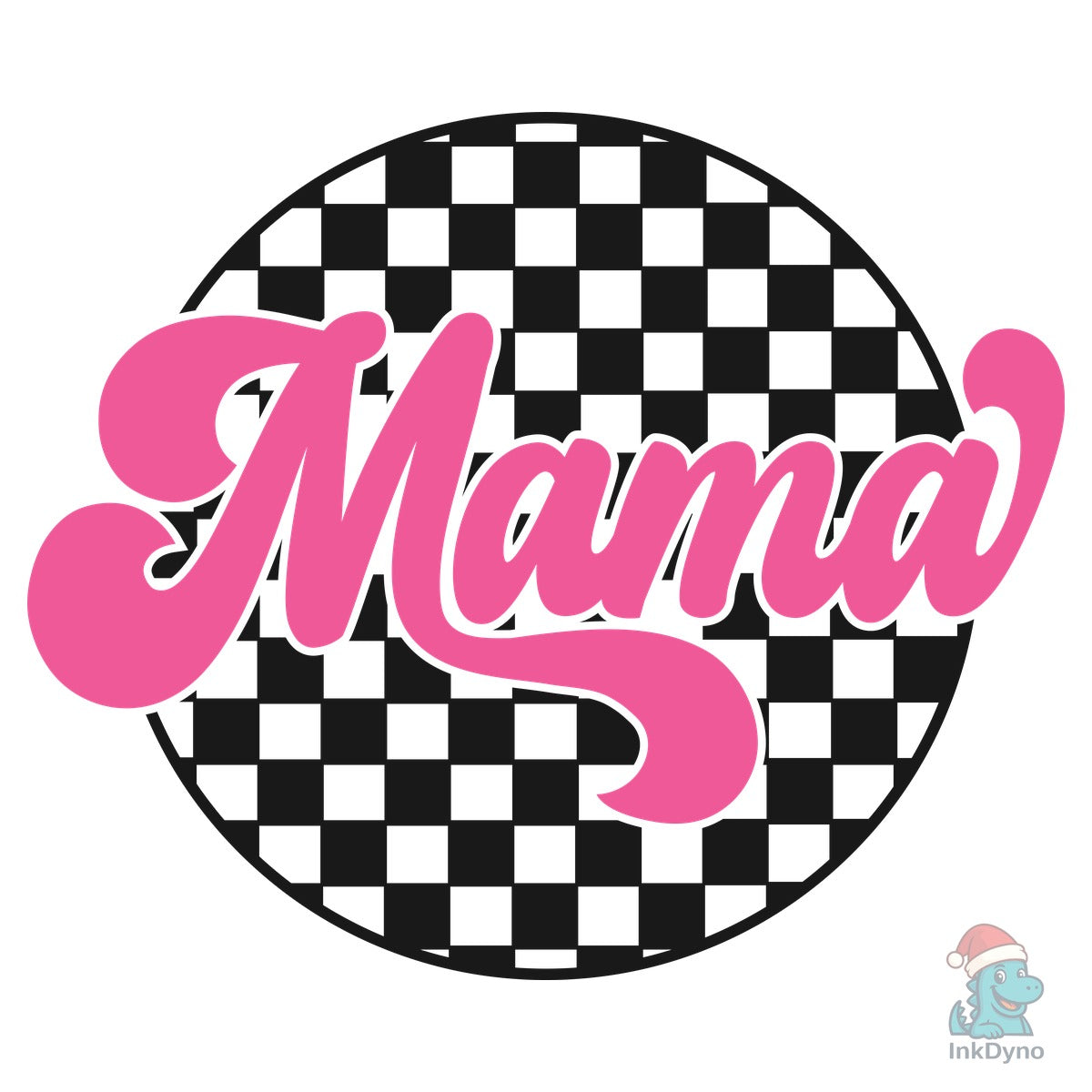 Mama Retro Checkered Mom Design