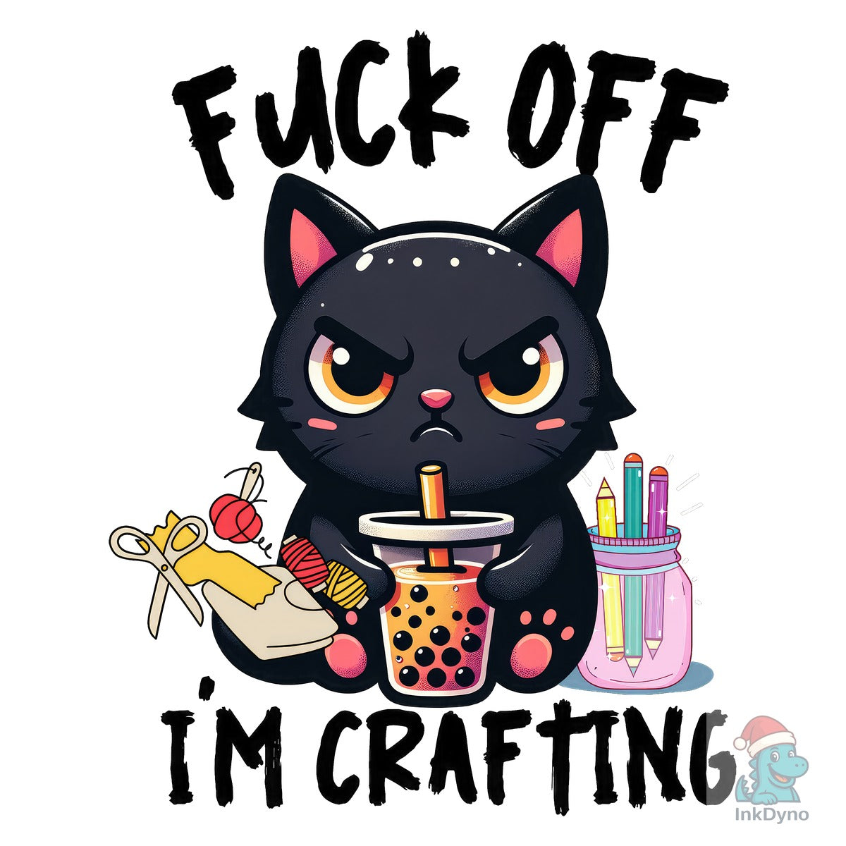 Black Cat Knitting Crochet Cat Lady
