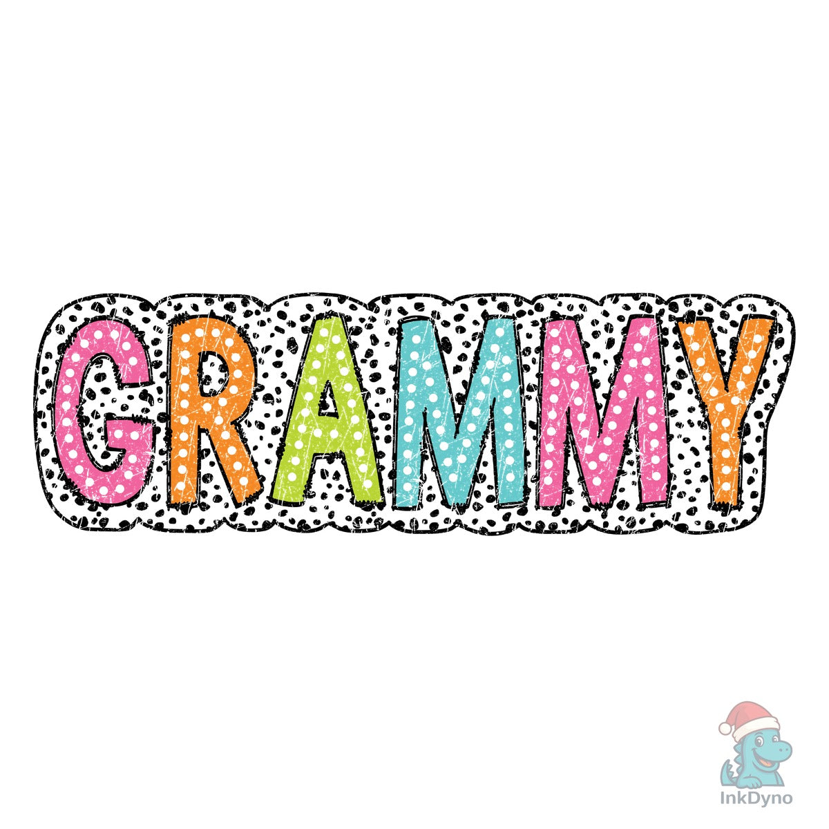 Grammy Dalmatian Dots Bright Doodle