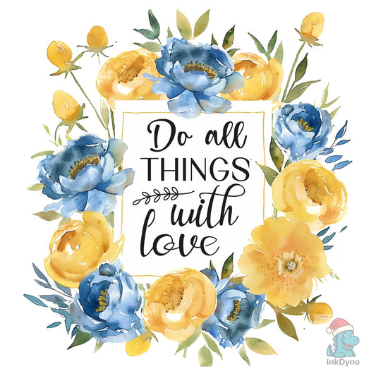 Boho Inspirational Floral Panel - DTF Transfer