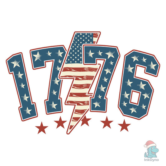 Vintage 1776 4th of July Design - DTF Transfer