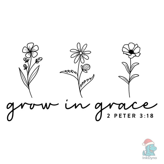 Grow in Grace Wildflower Faith - DTF Transfer