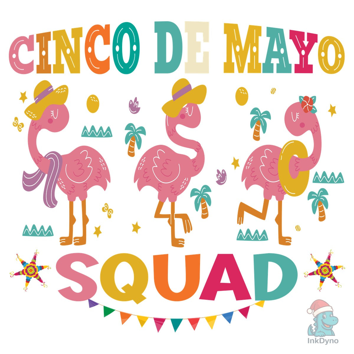 Cinco De Mayo Flamingo Tshirt Design