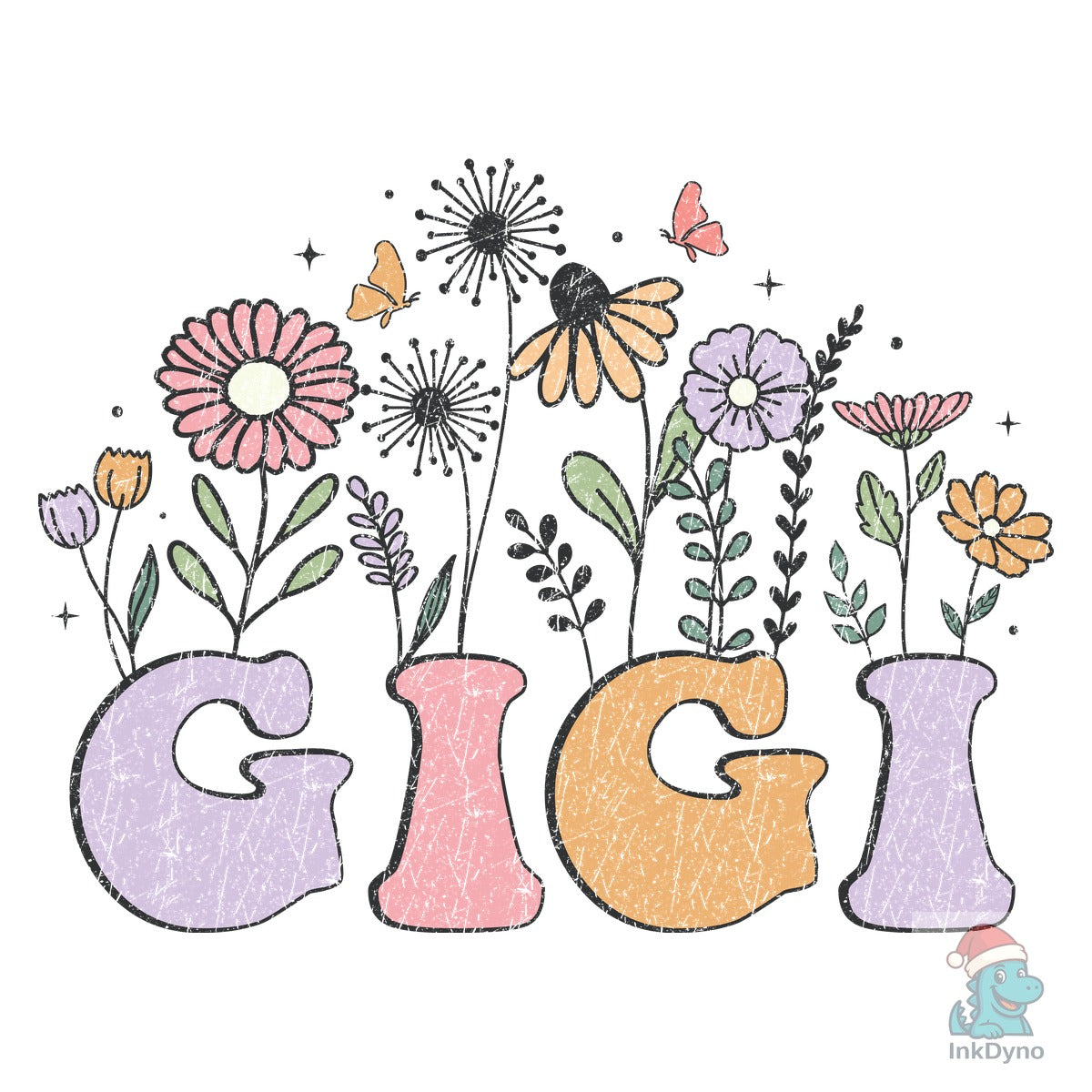 Gigi Grandma Mother's Day Floral Heat-Press