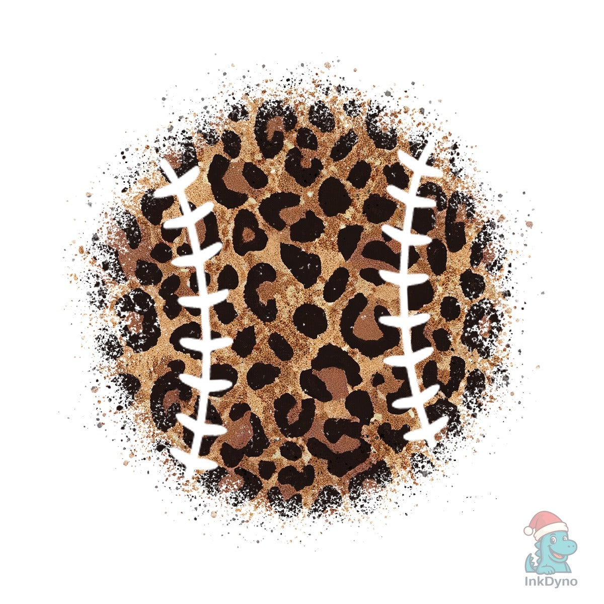 Glitter Leopard Baseball