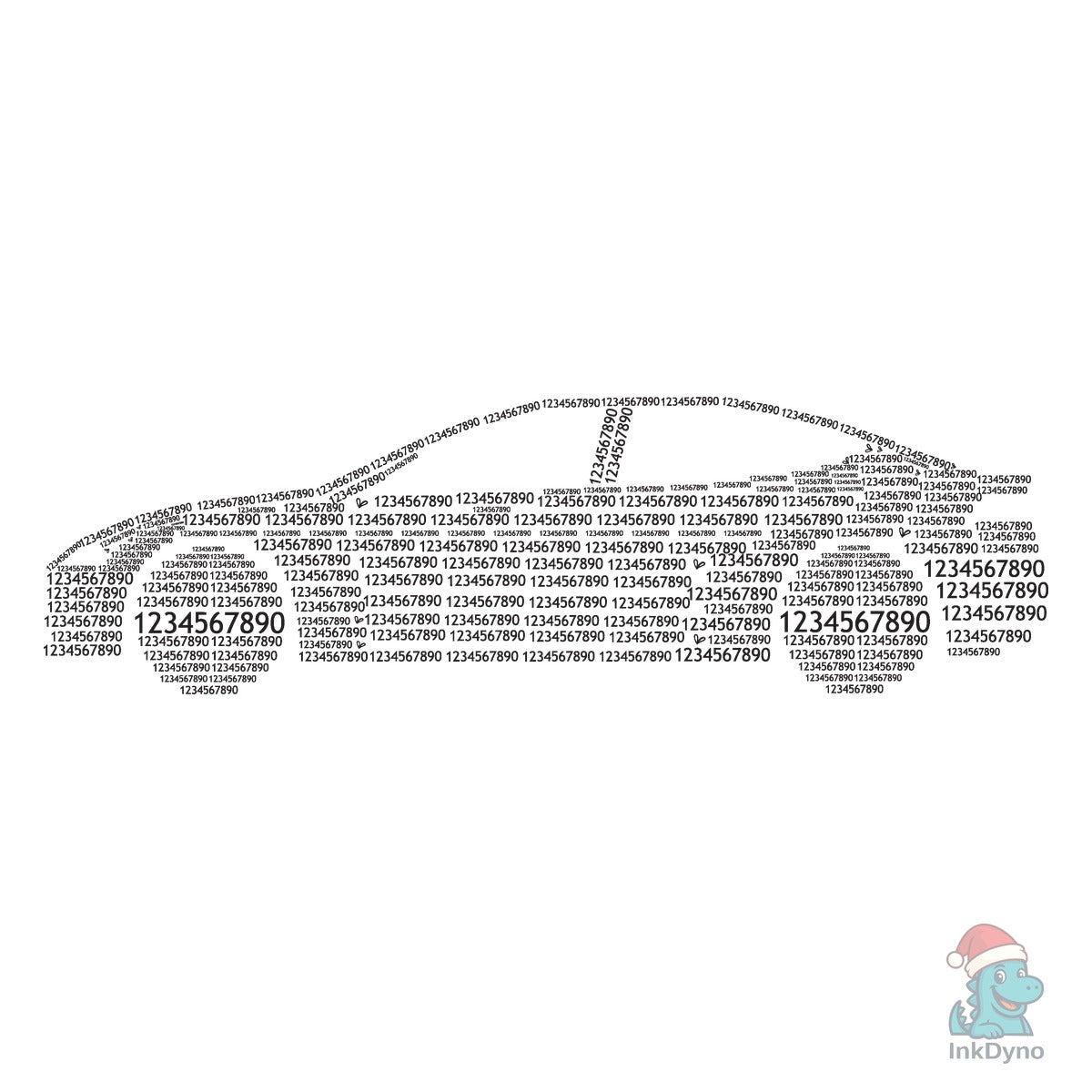 Car Shape with Text Car Quotes