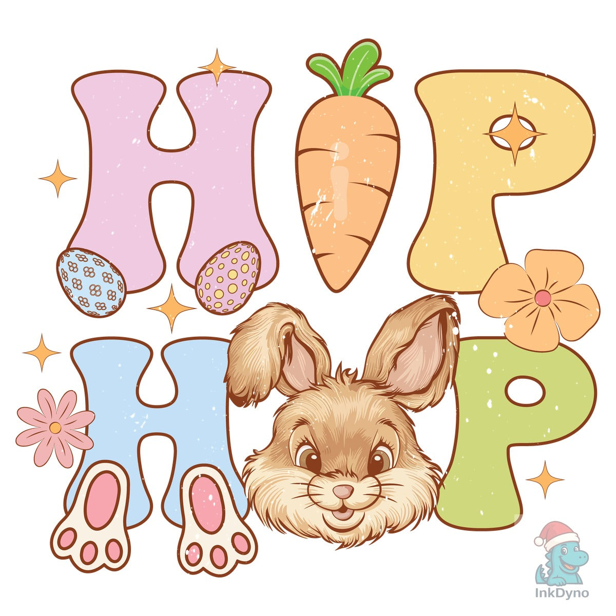 Hip Hop Easter Retro T-shirt Design