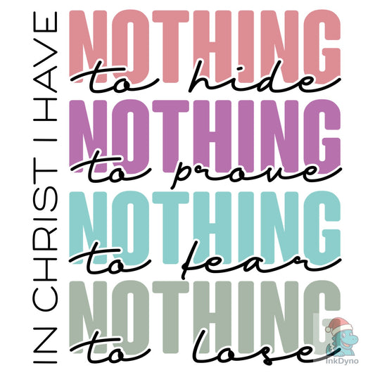 In Christ Bible Quote - Pastel Stack - DTF Transfer