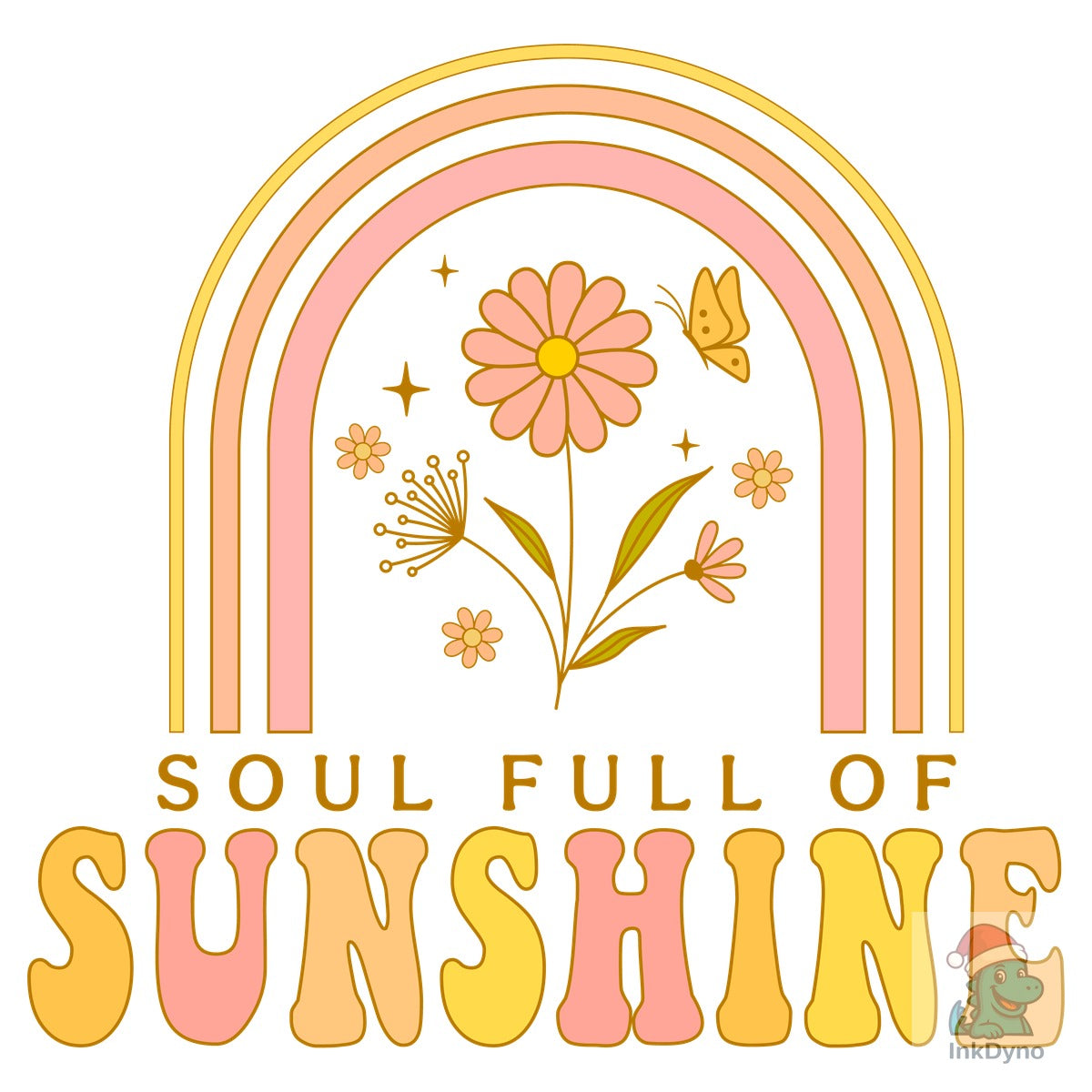 Sunshine Spring Flowers Heat-Press Decal
