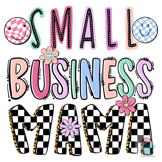 Small Business Mama Lettered Doodle Cute - DTF Transfer