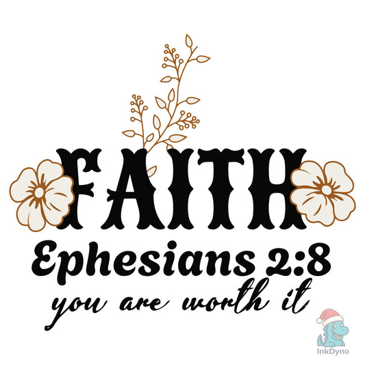 Christian Faith Elegant Floral - DTF Transfer