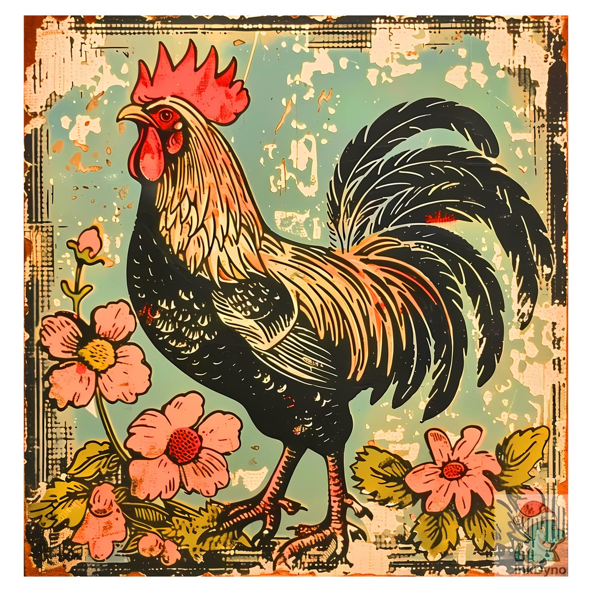 Retro Wildflower Chicken Farm Girl